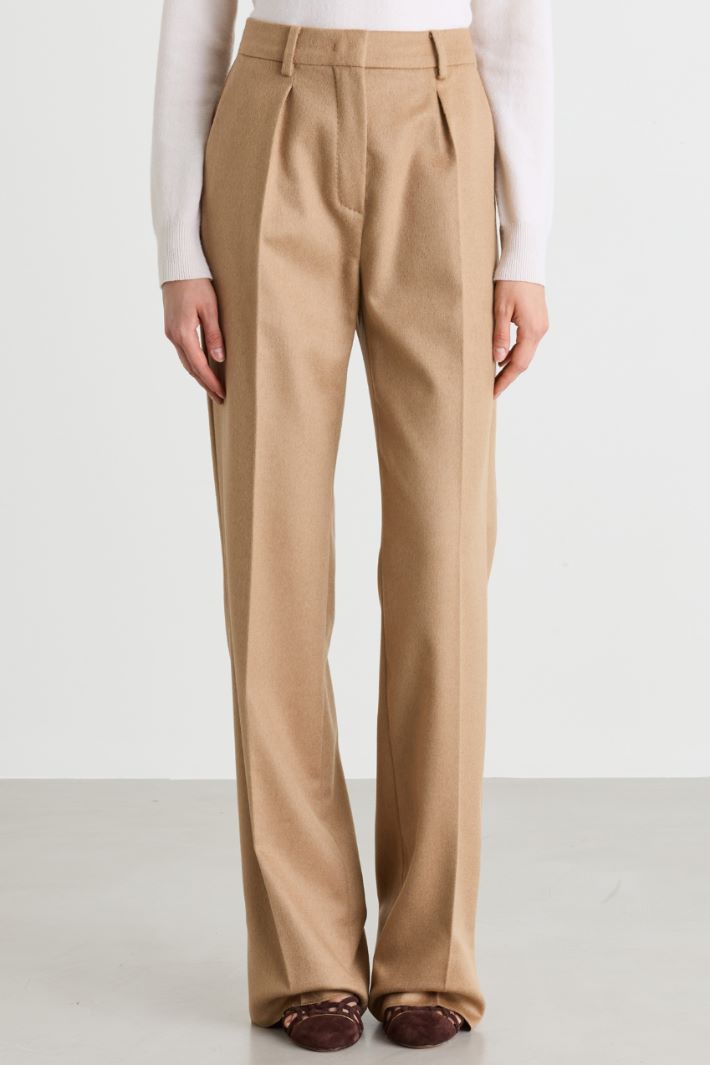 Lightweight Camel Drap Trousers - CAMEL - Intrend - 2