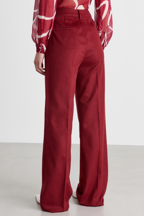Pantalone in drap leggero di puro cammello