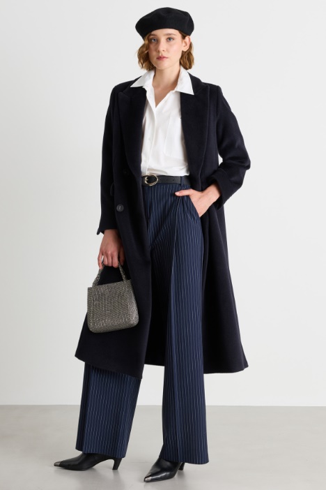 Pleated canvas trousers - Intrend