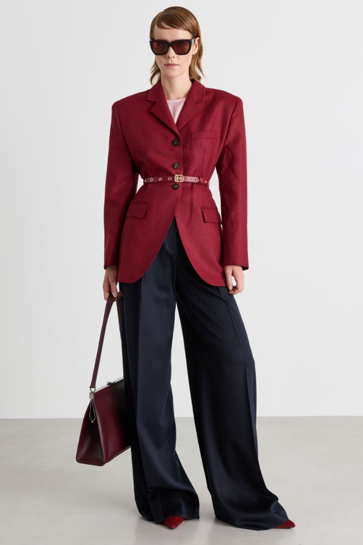 Palazzo trousers in lightweight drapé - BLUE - Intrend