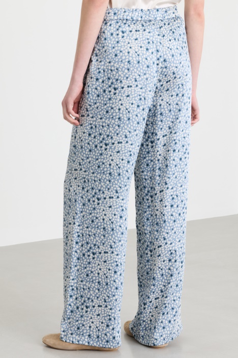 Pantalone in twill fluido