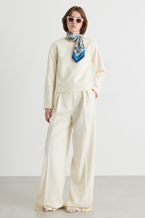 Pleated palazzo trousers - Intrend