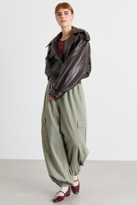 Pantalone baggy a vita alta - Intrend