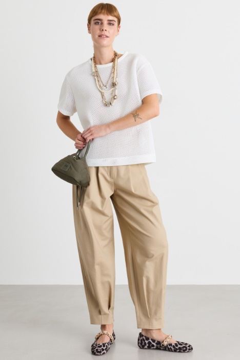 Pantalón carrot con pinzas en la cintura - Intrend