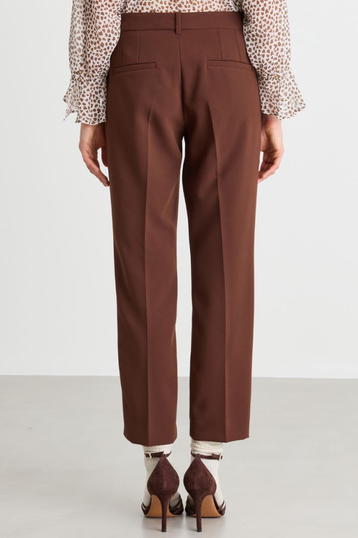Double-stretch chino trousers - BROWN - Intrend - 4