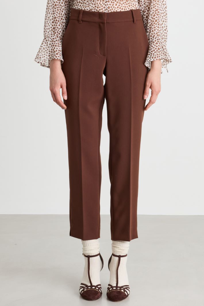 Double-stretch chino trousers - BROWN - Intrend - 2