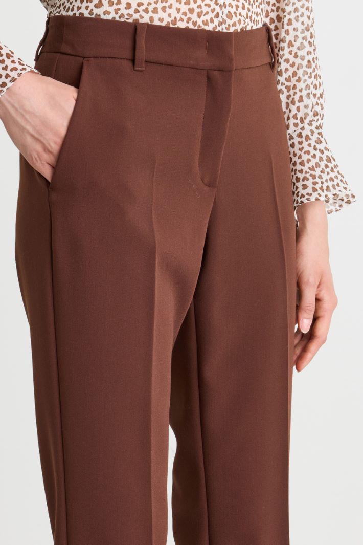 Double-stretch chino trousers - BROWN - Intrend - 3