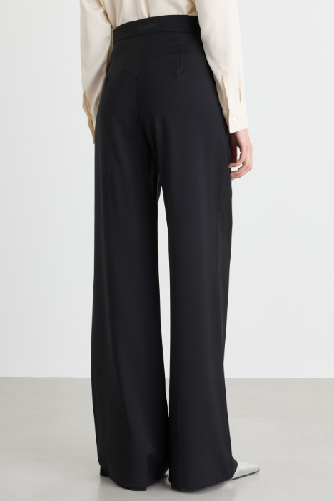 Pantalone in tela a vita alta