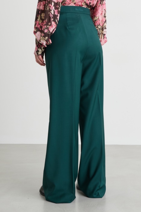 Pantalone in tela a vita alta