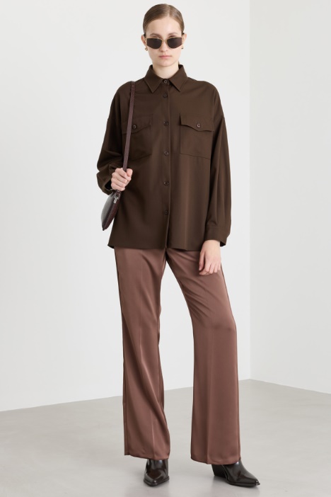 Fluid Satin Trousers - Intrend