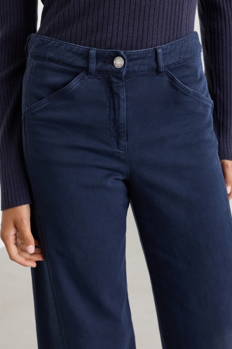 Pantalone barrel leg in drill