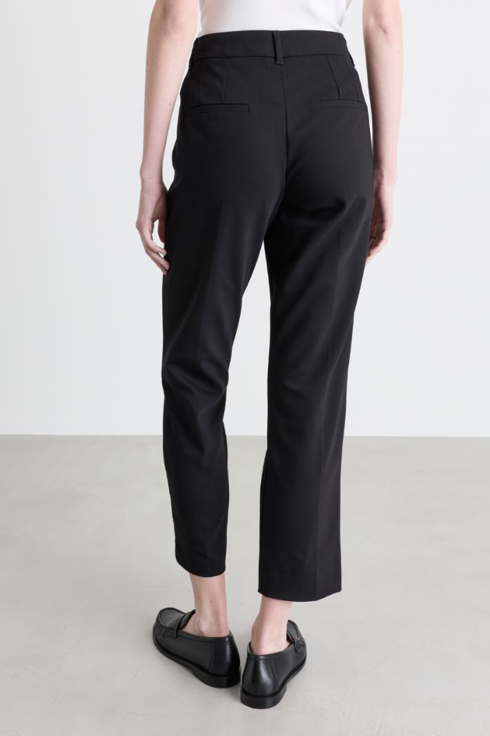Pantalone chino in tessuto doppio stretch - NERO - Intrend - 4