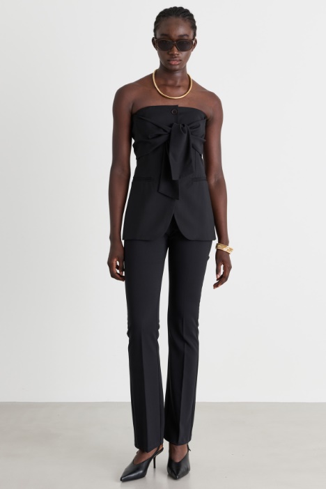 Slim-fit technical-fabric trousers - Intrend