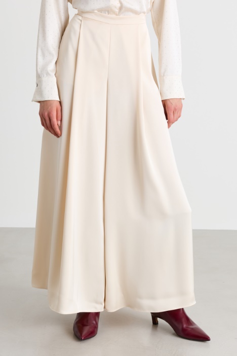 Gonna pantalone in raso