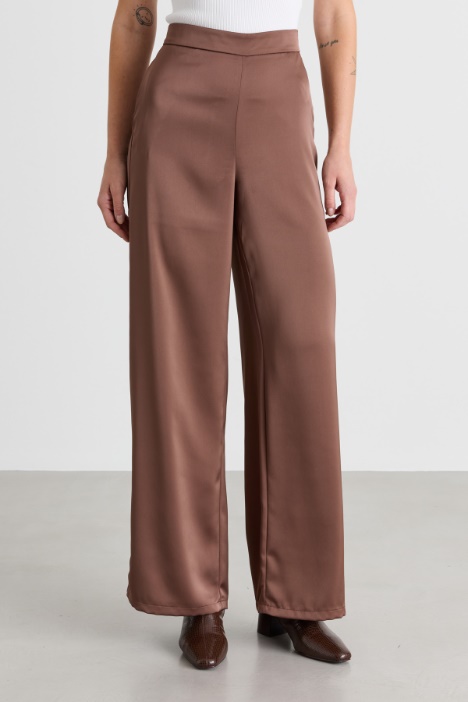 Pantalone ampio in raso