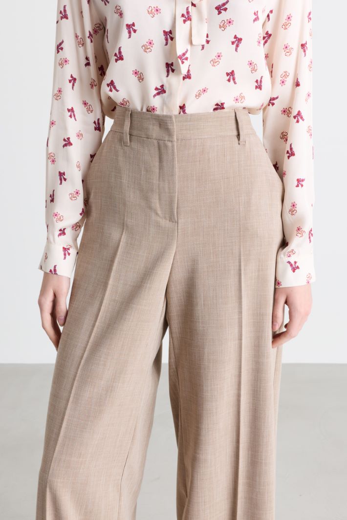 Pantalone ampio e fluido - BEIGE - Intrend - 3