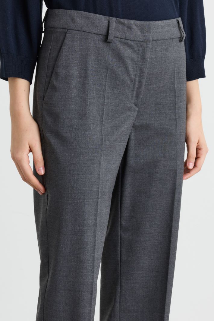Pantalone slim in twill - GRIGIO - Intrend - 3