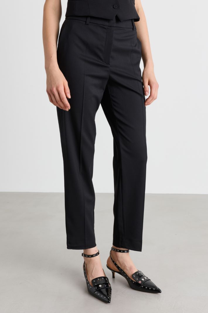 Pantalone slim in twill - NERO - Intrend - 2