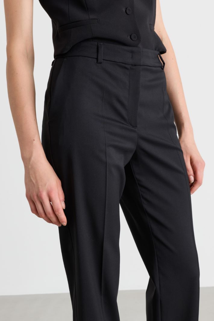 Pantalone slim in twill - NERO - Intrend - 3