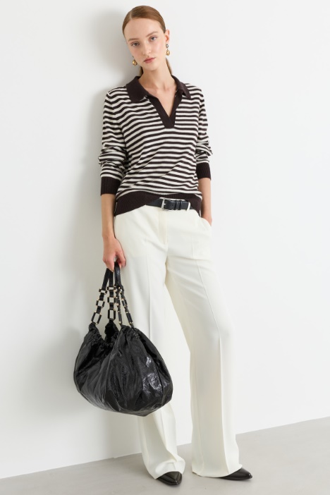 Flowing crepe trousers - Intrend