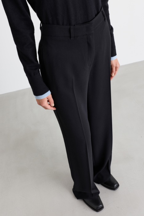 Pantalone fluido in crepe