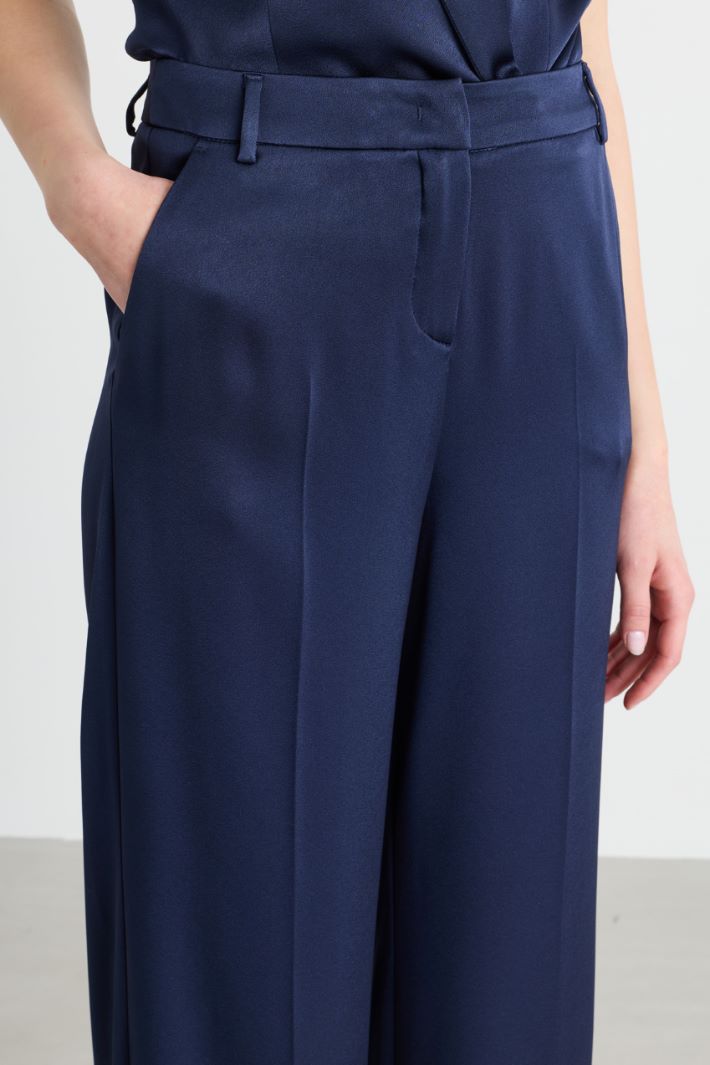 Pantalone in raso - BLU - Intrend - 3