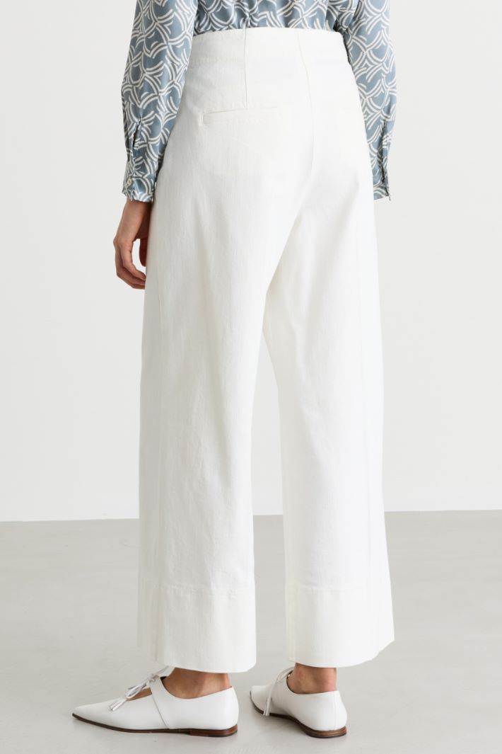 Pantalone a vita alta - BIANCO - Intrend - 4