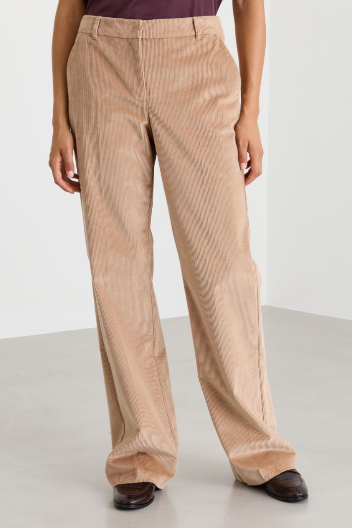 Corduroy Trousers - CAMEL - Intrend - 2