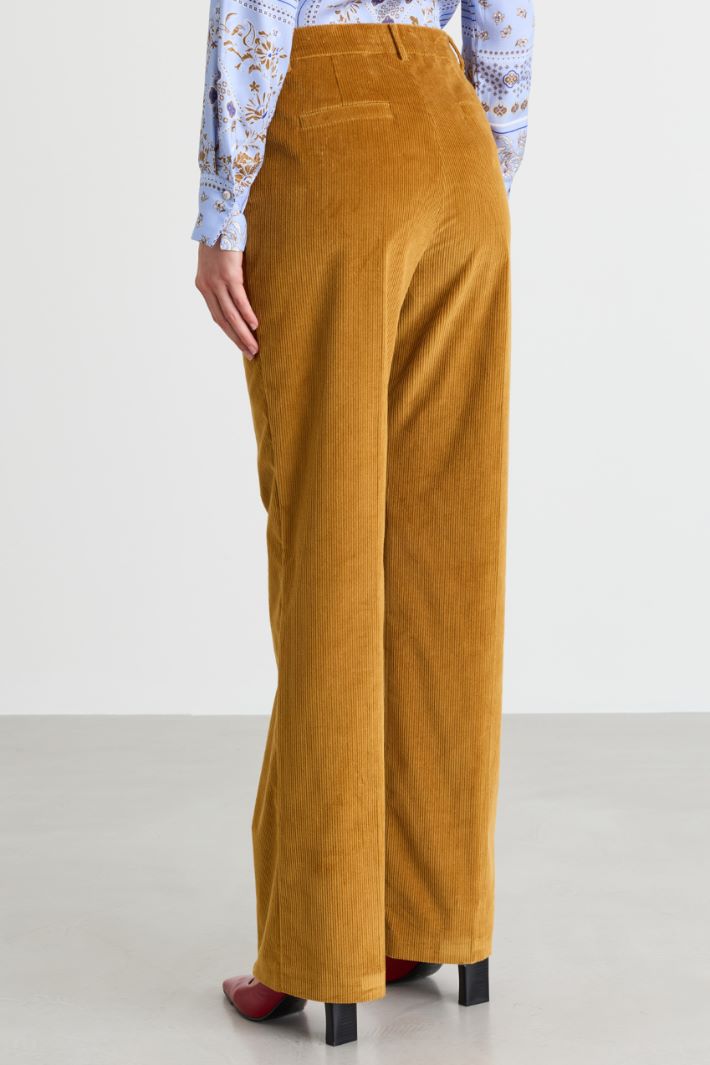 Corduroy Trousers - ORANGE - Intrend - 4