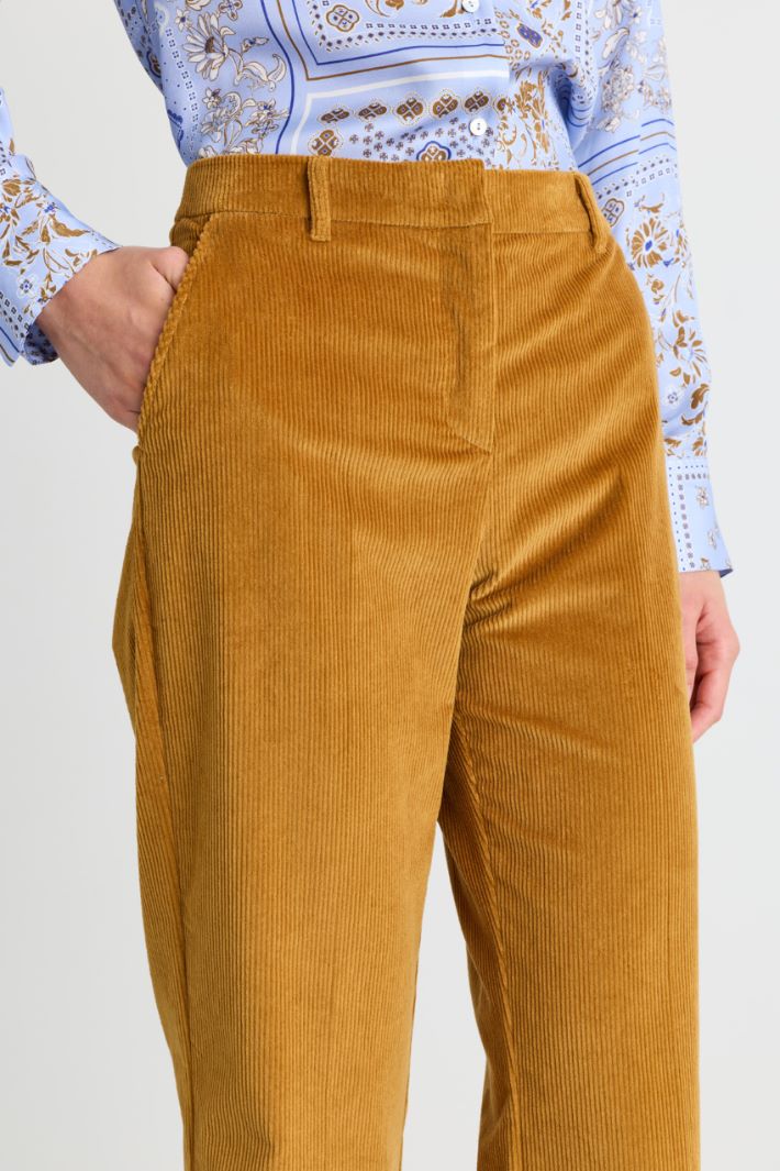 Corduroy Trousers - ORANGE - Intrend - 3