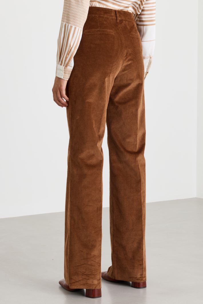 Corduroy Trousers - BROWN - Intrend - 4