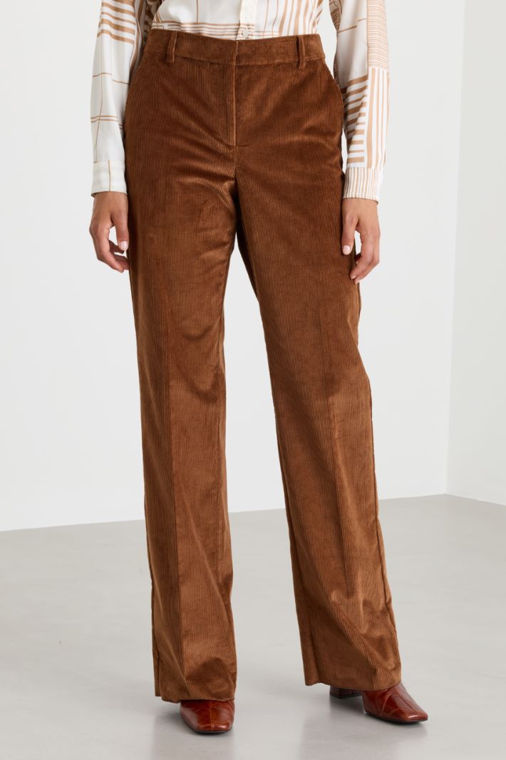 Corduroy Trousers - BROWN - Intrend - 2