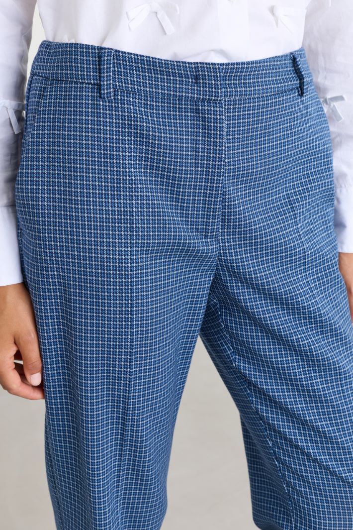 Stretch Cigarette Trousers - BLUE - Intrend - 3