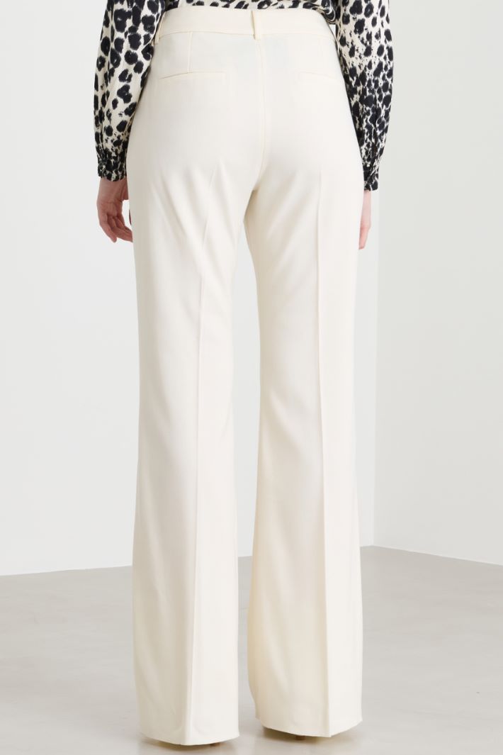 Flared trousers - WHITE - Intrend - 4