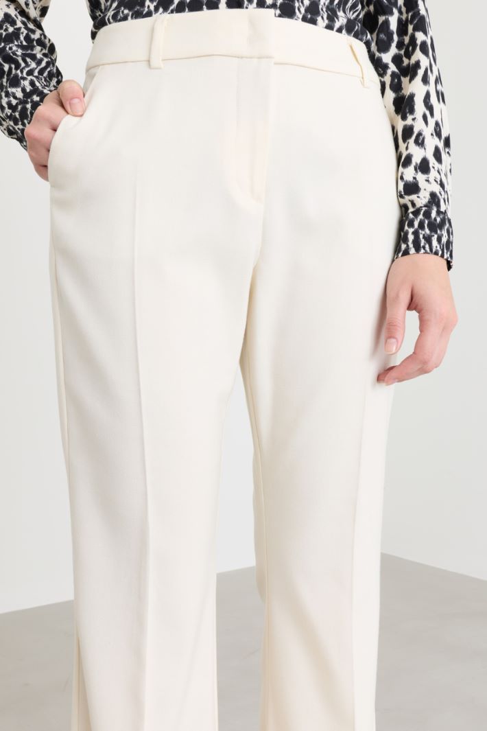 Flared trousers - WHITE - Intrend - 3