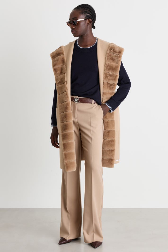 Flared trousers - CAMEL - Intrend