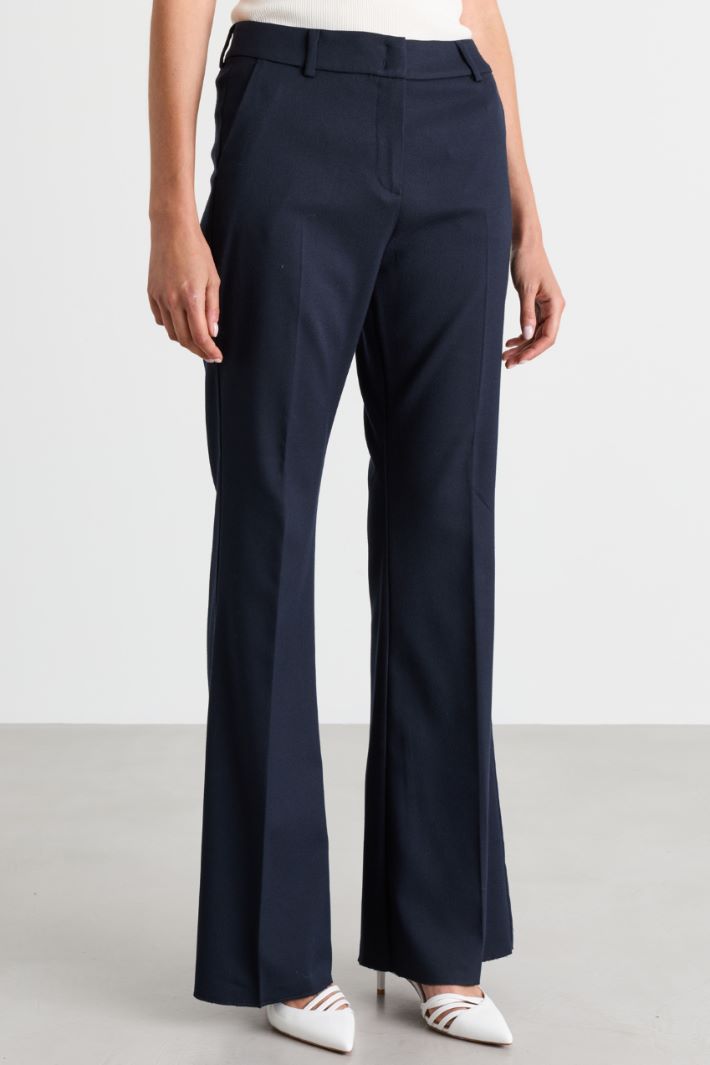 Pantaloni flare fit - BLU - Intrend - 2