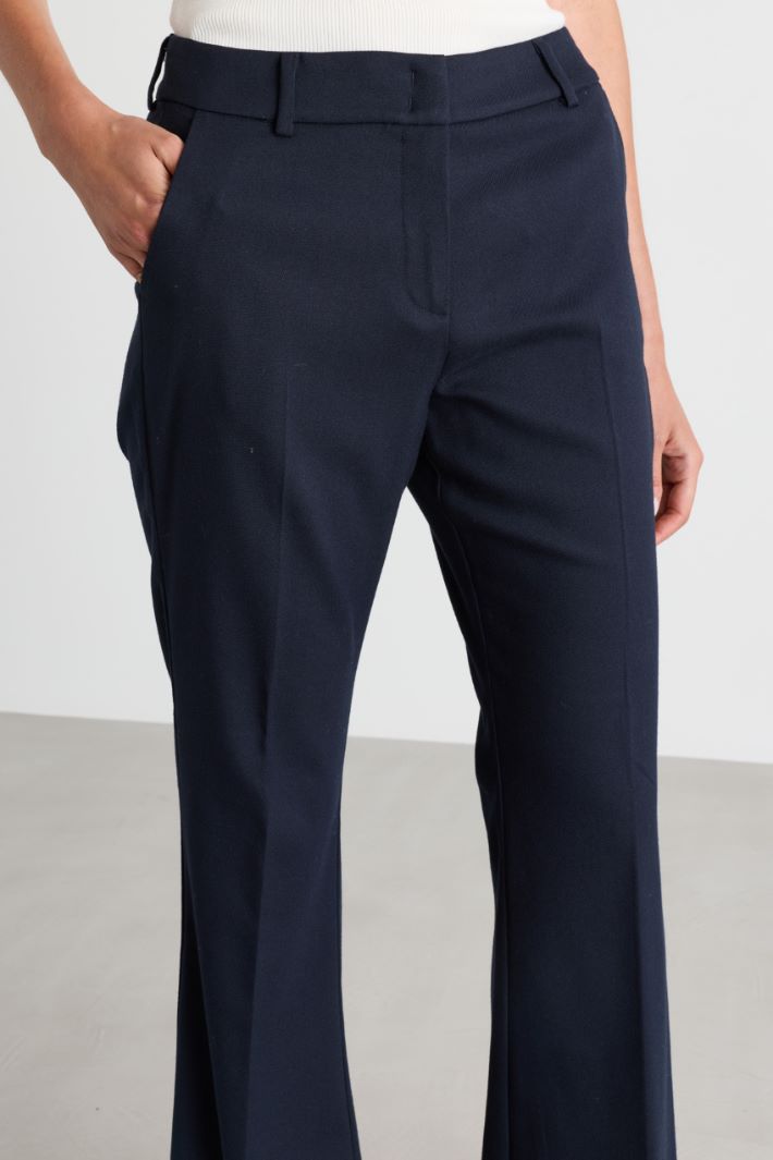 Pantaloni flare fit - BLU - Intrend - 3