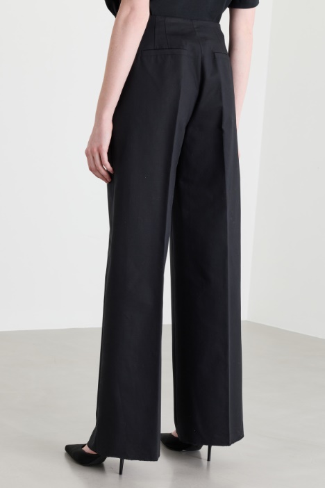 Pantalone ampio in cotone double