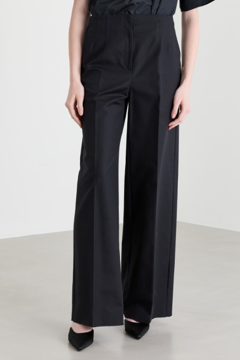 Pantalone ampio in cotone double