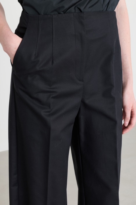 Pantalone ampio in cotone double