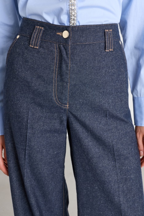 Pantalone palazzo con passanti doppi
