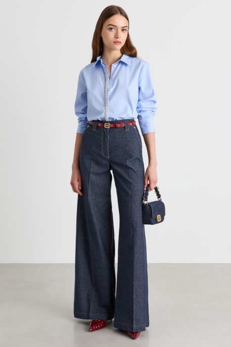 Pantalone palazzo con passanti doppi - Intrend