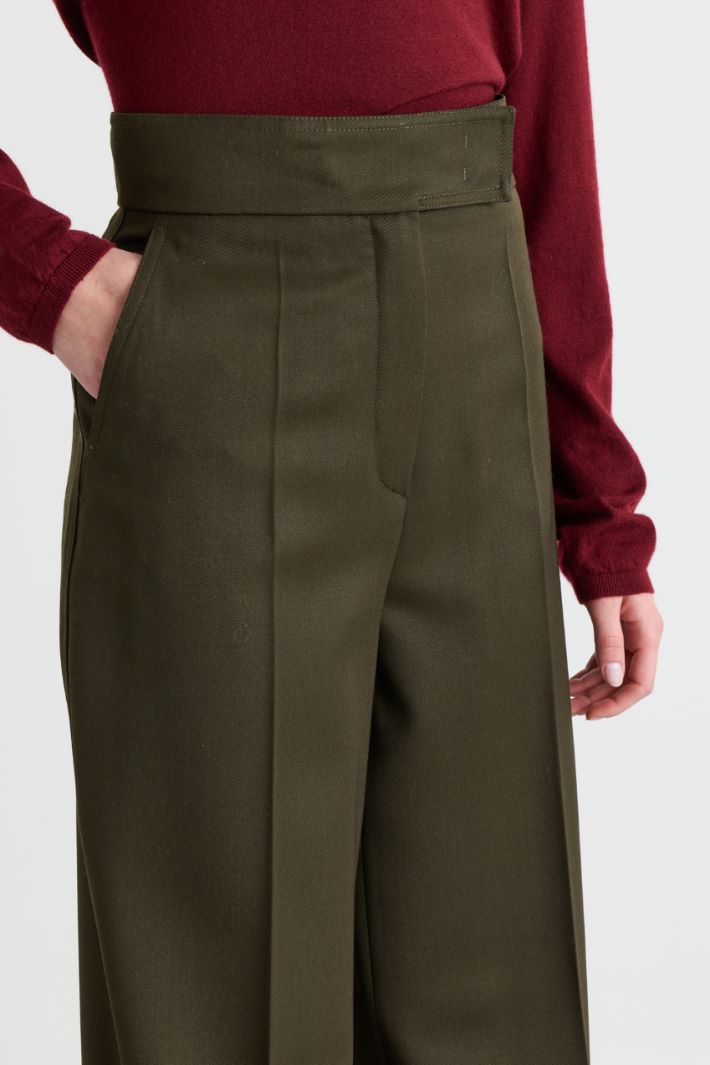 High-waisted trousers - GREEN - Intrend - 3