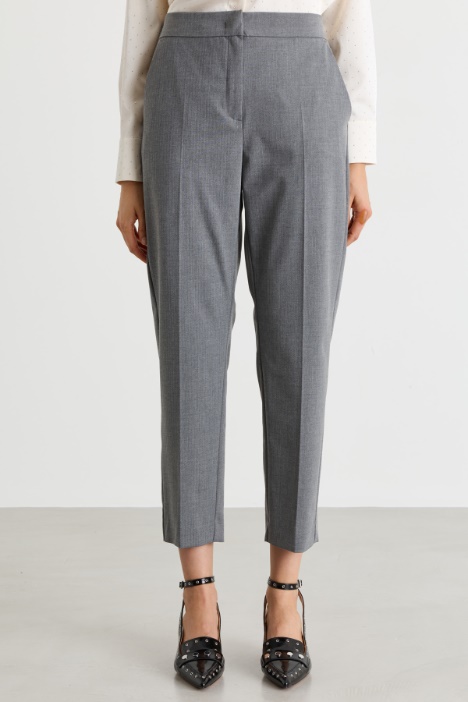 Pantalone a sigaretta in twill