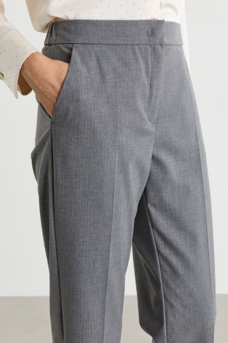 Pantalone a sigaretta in twill