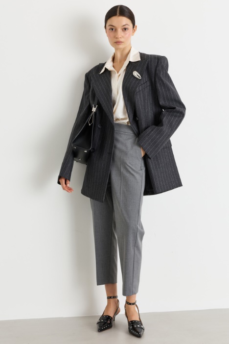 Pantalone a sigaretta in twill - Intrend