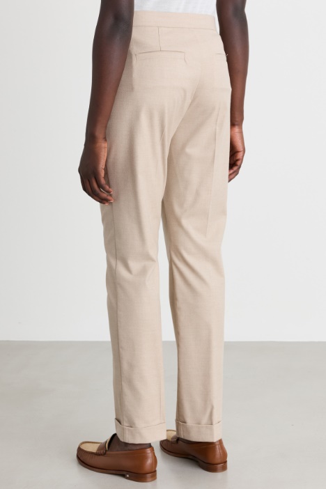 Pantalone in twill mélange