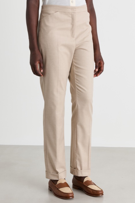Pantalone in twill mélange