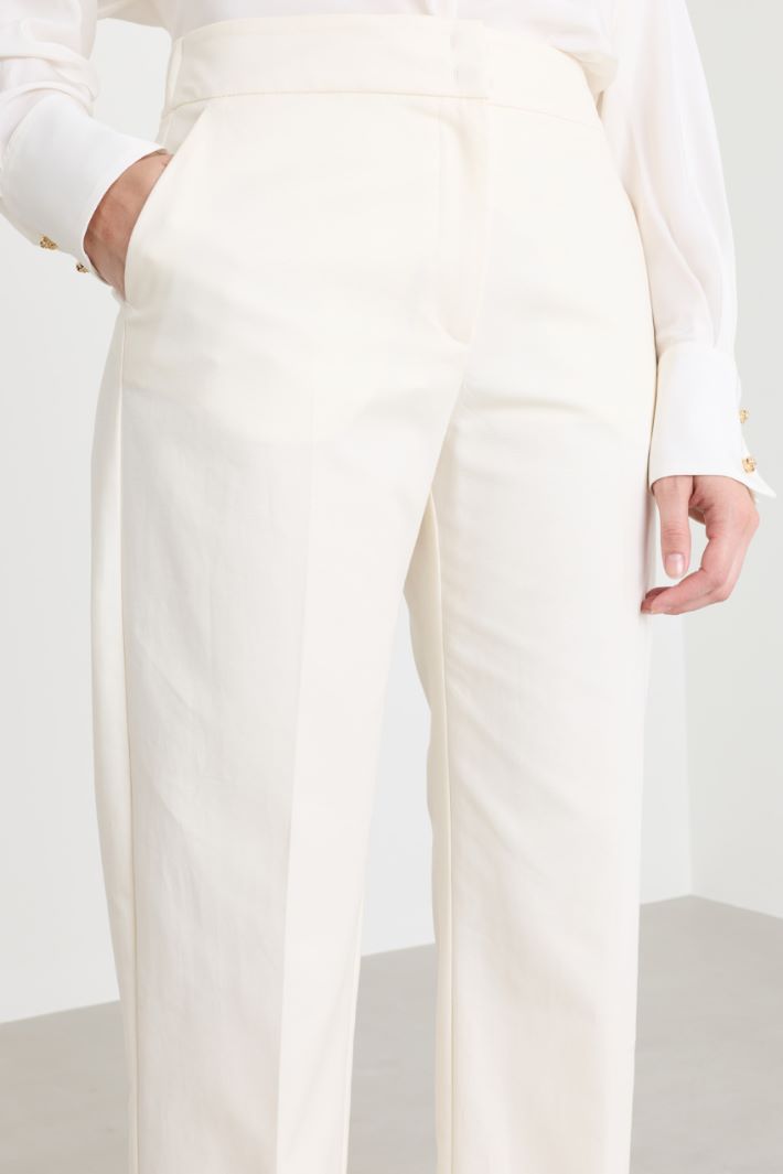 Pantalon à large revers en double - BLANC - Intrend - 3